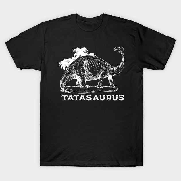 Tatasaurus Fathers Day Daddysaurus Pajama Dinosaur Tata Dad Vintage T-Shirt by Alinutzi